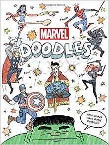 Picture of the Marvel Doodles book available. on Amazon.com.