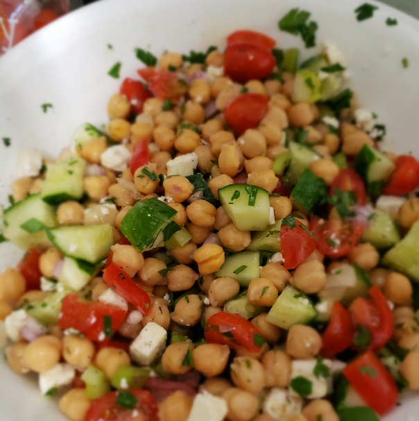 Picture of chick pea salad.