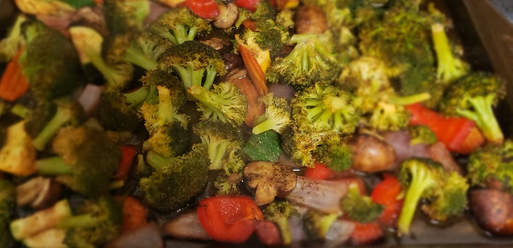 Picture of roasted veggies.