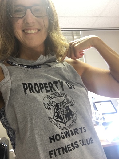 Picture of me with a hogwarts tshirt. 