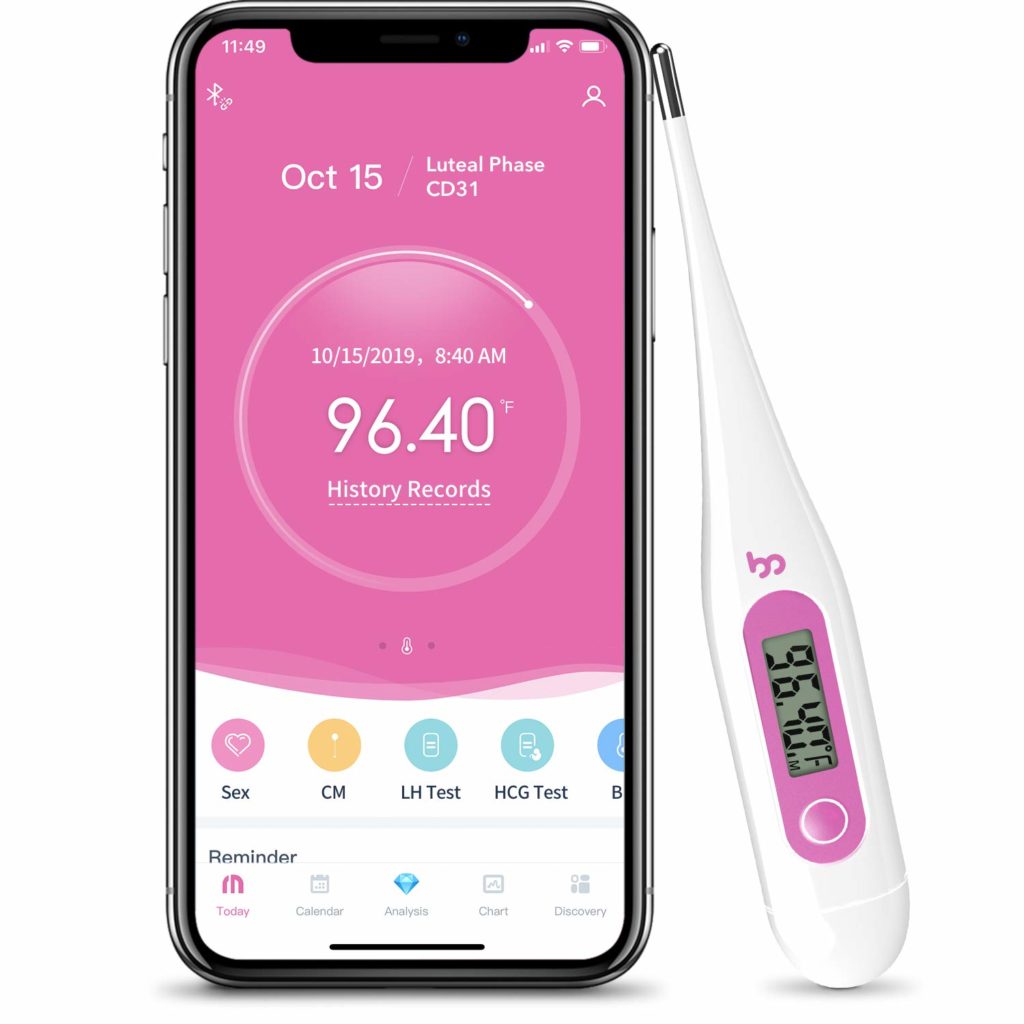 Picture of a digital basal body thermometer to help a woman get pregnant.